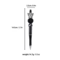 Black beaded pen with white butterfly and daisy charm, 5.7 inch length for accessory - Creative Beaded Ballpoint Pen / Black