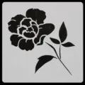 Creative floral hollow drawing stencil for kids DIY scrapbooking and cake decoration - Style 4 (01192)