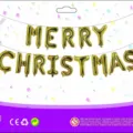 16-inch gold foil Merry Christmas alphabet balloon set for holiday party decorations - Gold Christmas Letter Balloons