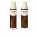 Lot de 2 bouteilles d'huile en verre ambré avec couvercle blanc automatique 270mm haut - 2 Pièces/Paquet / Blanc