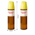 Lot de 2 bouteilles d'assaisonnement en verre jaune à couvercle automatique, 270 mm - 2 Pièces/Paquet / Jaune