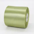Ruban de satin vert sauge de 7,5 cm pour emballage de cadeaux et décoration de mariage - Vert Moutarde