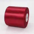 Rouleau professionnel de ruban de satin bordeaux 7,5 cm pour cadeaux et mariages - Bordeaux