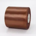 Ruban de satin marron de 7,5 cm pour emballage cadeau et décor de mariage - Brun Foncé
