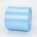 Rouleau de ruban de satin bleu clair de 7,5 cm pour emballage cadeau et mariage. - Bleu Clair
