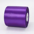 Rouleau de ruban de satin violet de 7,5 cm pour emballages cadeaux et mariages - Violet foncé