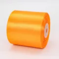 Ruban de satin orange vif 7,5 cm de large pour décoration cadeau mariage - Orange