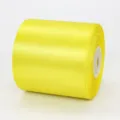 Grand rouleau de ruban de satin jaune vif de 7,5 cm pour mariage et emballage cadeau - Jaune Citron