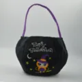 Halloween candy bag plush trick or treat tote bag kids cute owl gift basket black - Black Owl