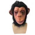 Realistic chimpanzee gorilla mask for Halloween party costume cosplay event and fun - Latex Gorilla Head Mask