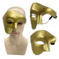 Masque de mascarade doré, demi-masque fantôme avec détails pailletés pour fête costumée. - Or avec Paillettes Dorées
