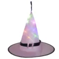 Rosa LED Hexenhut mit Glitzernde Schnalle Halloween Leuchtender Zauberer Party Kostüm - Einheitsgröße / Rosa