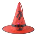 LED Lighted Halloween Witch Hat Red Wizard Hat with Belt Festival Party Costume Prop - Red Witch Pattern without Light