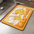 Tapis de bain absorbant joli canard, tapis de sol antidérapant à séchage rapide pour toilettes. - Canard De Bain Carré