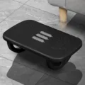 Ergonomische Büro Fußstütze unter dem Schreibtisch mit Massagerollen in schwarzer Farbe - Massage-Schaukelstil / Schwarz
