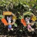 Osterhase runder Kranz Hängedeko skandinavischer Stil Heimdekoration für Frühlingsfest Party. - Kaninchen Kranz Anhänger (LG2302)