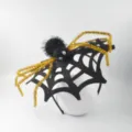 Cerchietto per capelli ragno di Halloween con zampe di tinsel glitterate per costume da festa - Taglia unica / Giallo