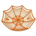 Halloween orange en plastique toile d'araignée corbeille de fruits panier de bonbons - Orange
