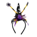 Halloween Witch Hat Headband Skull Spider Hair Hoop Festival Party Costume Props - One Size / Spider Witch Hat Headband
