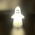 Halloween LED glowing ghost pendant light for spooky party decoration and holiday vibes. - Crooked Mouth Style / Warm Glowing