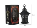 Halloween Kasteel LED Lantaarn Vintage Stijl Flakkerende Kaars Feest Decoratie Prop - Gekleurd gloeiend / Zwart