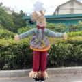 Fête des récoltes épouvantail poupée peluche debout automne décoration de jardin extérieur - Fille