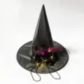Cappello da strega LED di Halloween copricapo da festa di magia nera costume luminoso - Taglia unica / Leggero