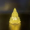 Kristall Weihnachtsbaum Nachtlicht leuchtet warmes Gelb fuer romantische Zimmer Tischlampe - 1 Stück / Warmes Gelb