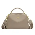 Borsa a tracolla in vera pelle da donna borsa a mano cuscino stile alla moda nuova - grigio elefante
