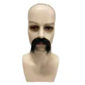 Baffi finti neri adesivi per festa di Halloween spettacolo costume accessori per il viso - Taglia unica / Baffi / Nero