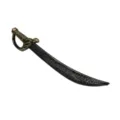 Espada de juguete de plástico para fiestas, hoja negra con empuñadura de bronce vintage. - Cuchillo de Juguete / Pack individual