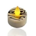 Halloween LED tea light candle with mummy face design, flameless electronic night light party decor - 3.5*3.7cm Black and White Face Candle 1 Piece