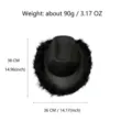 Black feather cowboy hat for party and stage performance, lightweight and stylish item. - No Crown Feather Style / Black