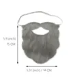 Finta barba grigia con baffi accessorio costume per festa di Halloween e Natale travestimento - Barba Completa (格衣纸卡仿兔毛络腮胡子001) / Grigio