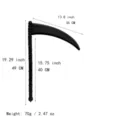 Halloween plastic grim reaper scythe weapon prop with detailed size specifications. - Solid Black Death Scythe