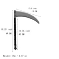Halloween Plastic Scythe Prop Black Handle Grey Blade Costume Accessory Item Part - Gray Scythe