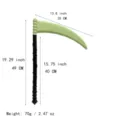 Halloween plastic scythe prop grim reaper weapon costume accessory with detailed size measurements - Luminous Scythe