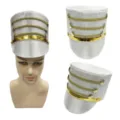 Sombrero de tambor mayor blanco cascanueces sombrero militar disfraz de fiesta tocado festivo - Blanco