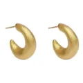 Französische Vintage strukturierte Metall geometrische Creolen für Damen, schicker Schmuck. - 3D Geometrischer Ohrring (18#)