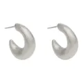 Französische Retro Metall gebürstete geometrische Ohrringe, minimalistische Ohrringe in Silber. - 3D Geometrischer Ohrring (19#)