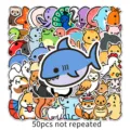 50 Stueck suesse Cartoon Tier Aufkleber wasserdichte Vinyl Sticker fuer Koffer Handyhuelle - Zeichentricktier (490B) / 50 Stück/Packung