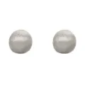 Minimalistische Retro gebürstete Metallkugel Ohrringe, elegante silberne Schmuckstücke. - Ovaler Ohrstecker (7#)