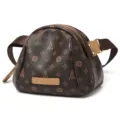 Borsa a tracolla classica da donna con monogramma borsa a mano marrone vintage in pelle - Caffè