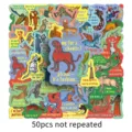 50pcs medieval manuscript stickers quirky funny animal meme waterproof decorative decals for laptop - Medieval Funny Stickers / 50 Sheets