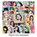50 Stk Pop Art Graffiti Aufkleber Vintage Ästhetik wasserdichte Sticker für Handy Koffer. - Pop-Art 773