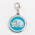 Variante de placa de identificación para mascotas de metal y esmalte azul, diseño. - 2.5cm / Azul