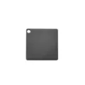 Black square stainless steel pet ID tag, blank metal dog collar pendant for engraving. - Square / Black