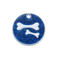 Diameter: 2,5 cm / Glitter Blauw