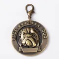 Etiqueta de identificación de bulldog de aleación de zinc retro, colgante vintage. - Bulldog / 4cm