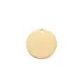 Goldene Edelstahl runde Hunde-ID-Marke, ideal fur Haustier Halsband DIY Zubehoervarianten. - Rund / Gold
